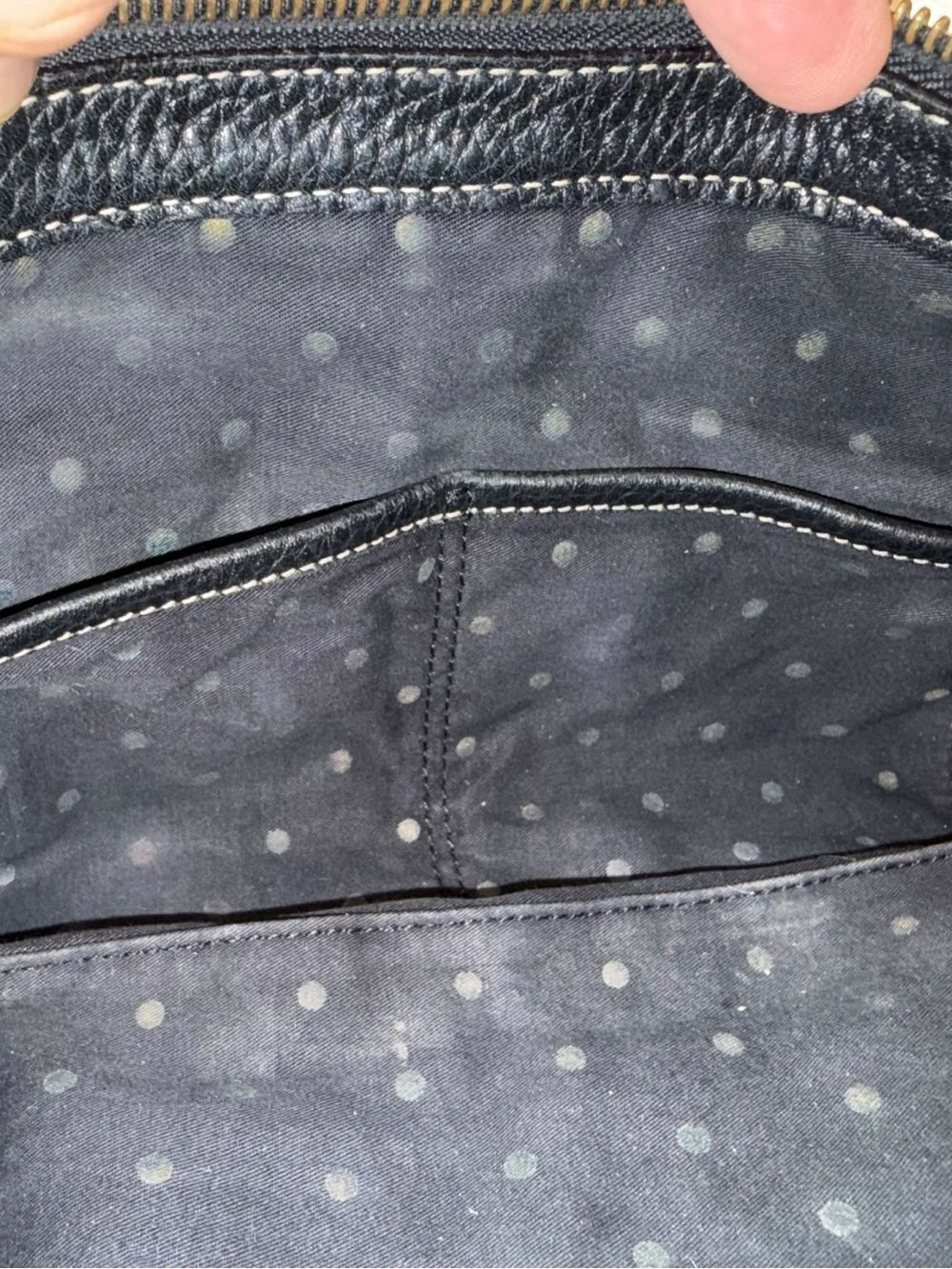 Vintage 🖤♠️ Kate Spade Cami Foster Black Pebbled Leather Barrel Bag Y2k - IYKYK🦄 - Picture 14 of 15